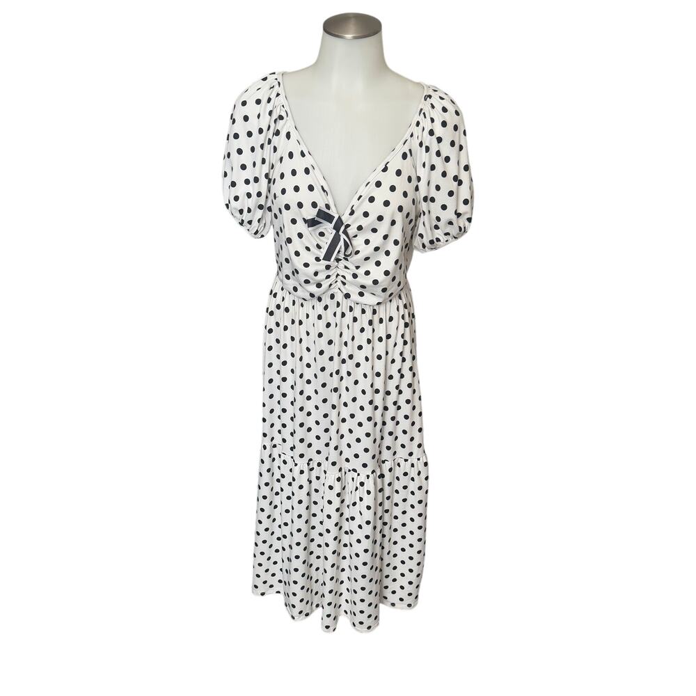D Styled in Italy Cream With Black Polka Dot Super Soft And CUTE  Dress